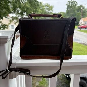 Bellerose Dark Brown Leather Briefcase